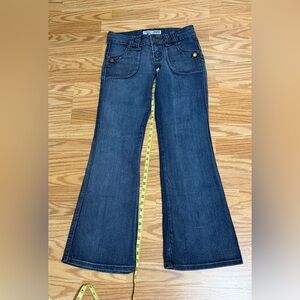 Vintage Younique Jeans Women’s Size 9 Bootcut Denim – Dark Wash, Flap Pockets